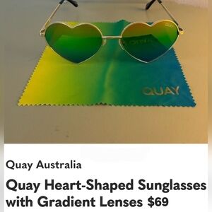 QUAY Australia Heart-Shaped Gradient Lenses Sunglasses